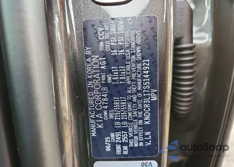 2025 Kia Niro Wind z USA, uszkodzony, nr VIN KNDCR3L17S5144921